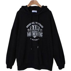 시크블랙 마이롱 빈티지 레터링 후드티 cpt13256k37