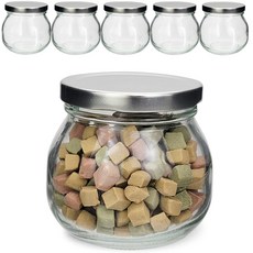 미르코리아 실버캡 유리병 잼잼 300, 300ml, 6개