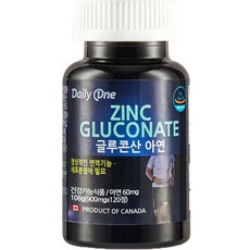 Daily One 葡萄糖酸鋅補充錠, 108g, 1罐