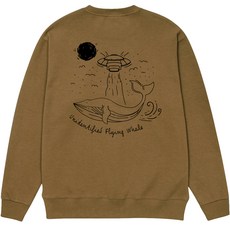 okstar 男女通用 太空船鯨魚 寬鬆版 特殊雙面圓領T恤 3SSPL003