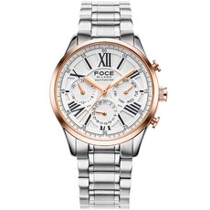 FOCE 男款多功能金屬手錶 FM7547 43mm+配件組