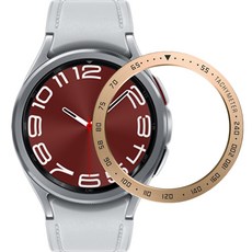 SPACE SHIELD Galaxy Watch 6 Classic 測速計錶圈環保護殼 47mm, 玫瑰金