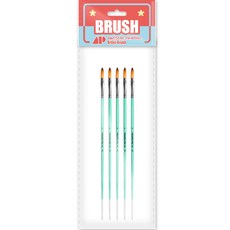 Awesome Painting 油畫 壓克力 水彩兩用畫筆 FILBERT 5入, 4號, 1個