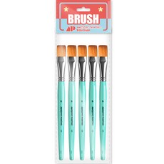 Awesome Painting 多用途設計畫筆 平刷 扁刷 組合畫筆 FLAT 5入, 5號, 1個