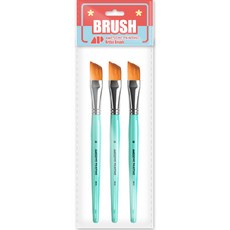 Awesome Painting 多用途設計畫筆 斜角筆 扁平筆 構成筆 ANGULAR 3入, 6號, 1個