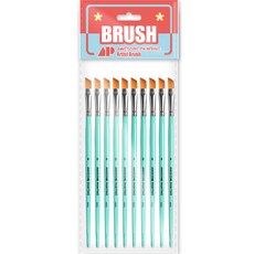 Awesome Painting 多用途設計畫筆 斜角筆 扁平筆 組合畫筆 ANGULAR 10入, 2號, 1個