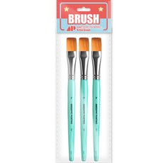 Awesome Painting 多用途設計畫筆 平刷 扁刷 套刷 FLAT 3入, 7號, 1個