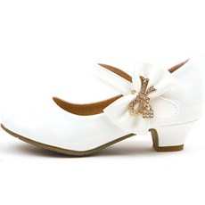 Luluchou 女童 Grace 蝴蝶結水鑽跟鞋 BA104