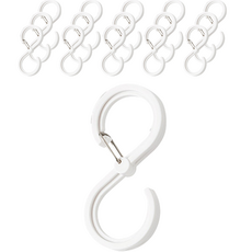 MONACO OLIVE S形掛鉤, 白色, 16個