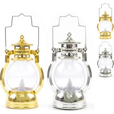 PARTYSHOW LED感性裝飾燈籠 小 金色*2入+銀色*2入組, 1組