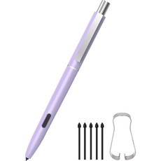JROAD Galaxy Tab S Pen 原子筆保護套 + 5入筆尖組, 紫色 + 銀色, 1套