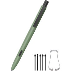 jroad Galaxy Tab S Pen 原子筆保護套 + 筆尖 5入組, 綠色 + 黑色, 1套