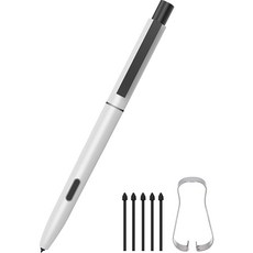 J-ROAD Galaxy Tab S Pen 原子筆保護殼 + 5入筆尖組, 白色 + 黑色, 1套