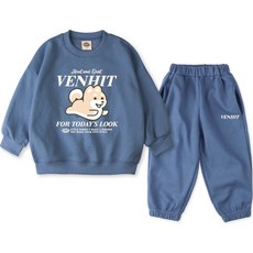 벤힛 아동용 플레이시바 특양면 트레이닝 맨투맨 + 하의 세트