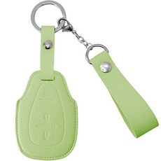 오시에나 자동차 가죽 스마트 차키케이스 스프링 키홀더, 라임, 쉐보레 A(3버튼)