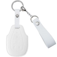 오시에나 자동차 가죽 스마트 차키케이스 스프링, 화이트, 쉐보레 F(5버튼)