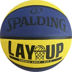 스팔딩 블루 옐로우 레이업 농구공, 84553Z, 1개