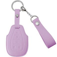 오시에나 자동차 가죽 스마트 차키케이스 스프링, 라벤더, 쉐보레 F(5버튼)