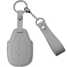 오시에나 자동차 가죽 스마트 차키케이스 스프링, 그레이, 쉐보레 C(4버튼)