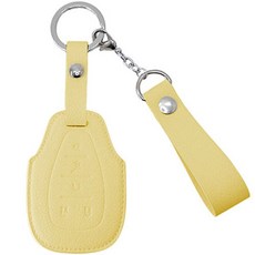 오시에나 자동차 가죽 스마트 차키케이스 스프링, 레몬옐로우, 쉐보레 F(5버튼)