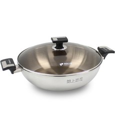 Kitchen-Art IH爐適用錦上添花系列不鏽鋼附蓋圓底雙耳鍋, 混色, 28cm, 1組