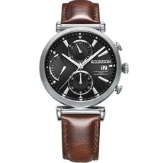 SCORPION WATCHES 男士D扣皮革手錶 42mm SP3360