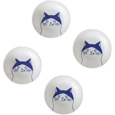 니코트 큐티네코 접시 14cm, 4개, 단품, 점순