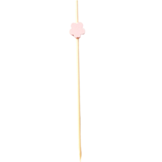 대나무 핑크꽃픽 꼬치, 100개입, 1개