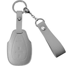 오시에나 자동차 가죽 스마트 차키케이스 스프링 키홀더, 그레이, 쉐보레 B(2버튼)