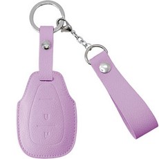 오시에나 자동차 가죽 스마트 차키케이스 스프링 키홀더, 라벤더, 쉐보레 B(2버튼)