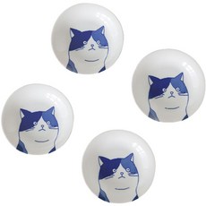 NICOTT 可愛貓咪圖案盤子 14cm, 蝴蝶, 1組, 碟子 4入