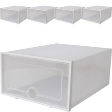 Vertu Nine鞋子收納保管盒 直立式, 5個, 白+白