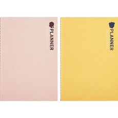 빨강머리앤 플라잉웨일즈 플래너 만년 다이어리 2종 세트, F(핑크 + 옐로우), 1세트