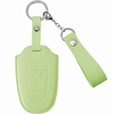 오시에나 자동차 가죽 스마트 차키케이스 스프링 키홀더, 라임, 현대 F(5버튼)