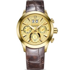 스콜피온시계 남성용 빅데이트 크로노 디버클 가죽 시계 44mm SP3350L