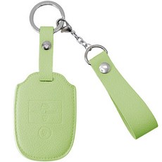 오시에나 자동차 가죽 스마트 차키케이스 스프링 키홀더, 라임, 기아 J(3버튼)