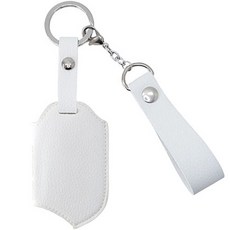 osiena 汽車皮革智能車鑰匙包 彈簧鑰匙圈, 白色, 起亞 D(4按鈕)