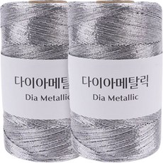 Dia Metallic 編織線, 102 銀色, 2個