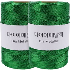 Dia Metallic 編織線, 107 綠色, 2個