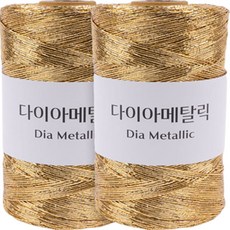Dia Metallic 編織線, 101 金色, 2個