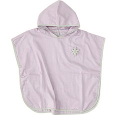 Bamboo Bebe 輕量斗篷連帽浴巾 叢林, 花紫, 1個