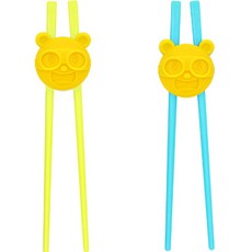 UINLUI 兒童用Super Jek EQ矯正筷 2種組, 綠，藍, 1組