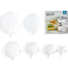 Modern House 讓食物保鮮更方便的矽膠保鮮膜6件組, 1個, 透明