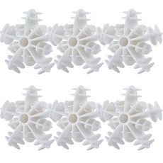 Hyper衣物防皺防纏結雪花洗衣球 2種*3入組, 6個, 白色