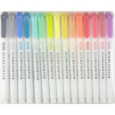 DOnG-A Pms 糖果色雙頭螢光筆15色組, 混合色, 1套