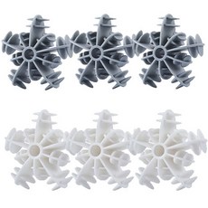 Hyper 衣物防皺防纏繞雪花洗衣球 2種 x 3入組, 6個, 白色+灰色