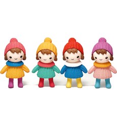 FORES 塑膠冬季兒童裝飾模型, 混合顏色