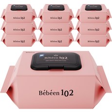 베베앙 102 대용량 유아물티슈 캡형, 50g, 102매, 10개