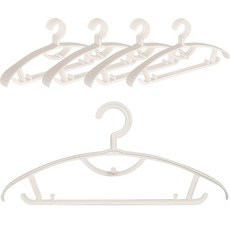 Saenghwalgongsik 基本款圓肩衣架, 20個, 白色