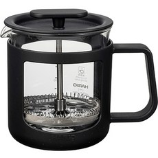 HARIO 好璃奧 Cafe法式濾壓壺 U 2人用 CPU-2-B, 黑色, 1個